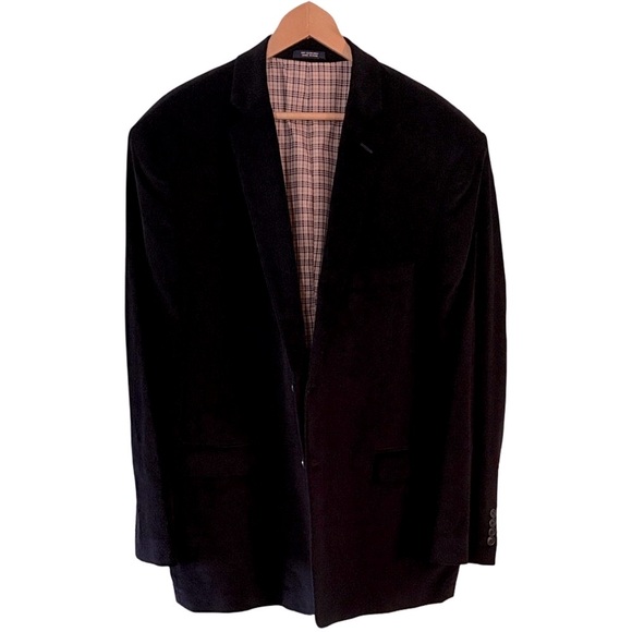 Saddlebred Black Corduroy Jacket Size 50R - Picture 2 of 10